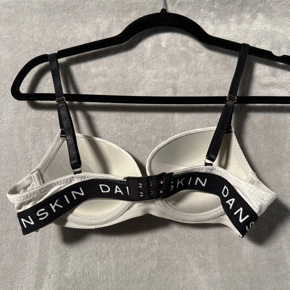 Sutiã feminino Danskin 34B cinza urze acolchoado alça de espaguete com fio - Imagem 2 de 4