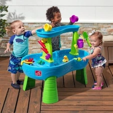 Step2 Rain Showers Splash Pond Blue Plastic Water Table for Toddlers