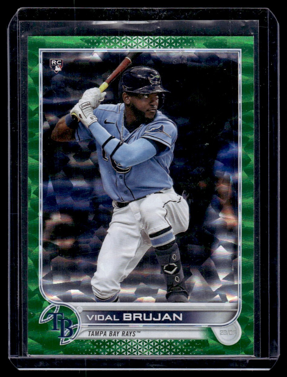 2022 Topps Green Foilboard Vidal Brujan RC 199/499 Tampa Bay Rays #25