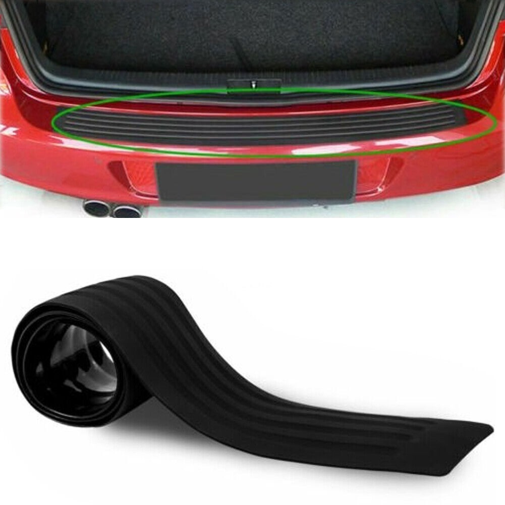 Car Rear  Bumper Sill Protector Soft Plate Rubber Back Door Boot Cover Guard 1X