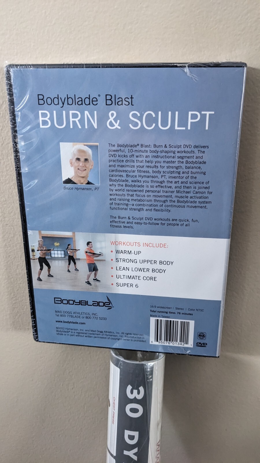 BodyBlade CLASSIC 48" Kit SET DVD Exercise Guide Chart Weight Loss