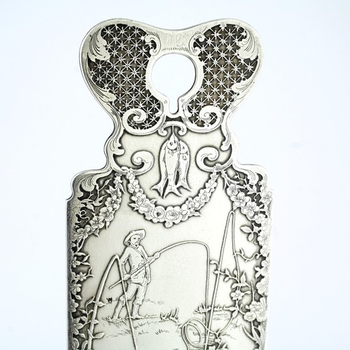 Rare Antique Tiffany Acid Etched Silver Aesthetic Check Cutter. E J Jerzmanowski - Picture 4 of 7