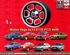 1 Cerchio Momo Vega Alfetta Giulietta Alfasud 33 75 90 6x14 ET30 PCD 4x98 wheels