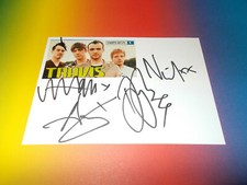TRAVIS BRIT POP signed signiert autograph Autogramm Briefkarte + Bild in person