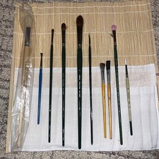 Paint Brushes Richeson, Filbert, Princeton Lot of 10 And Case