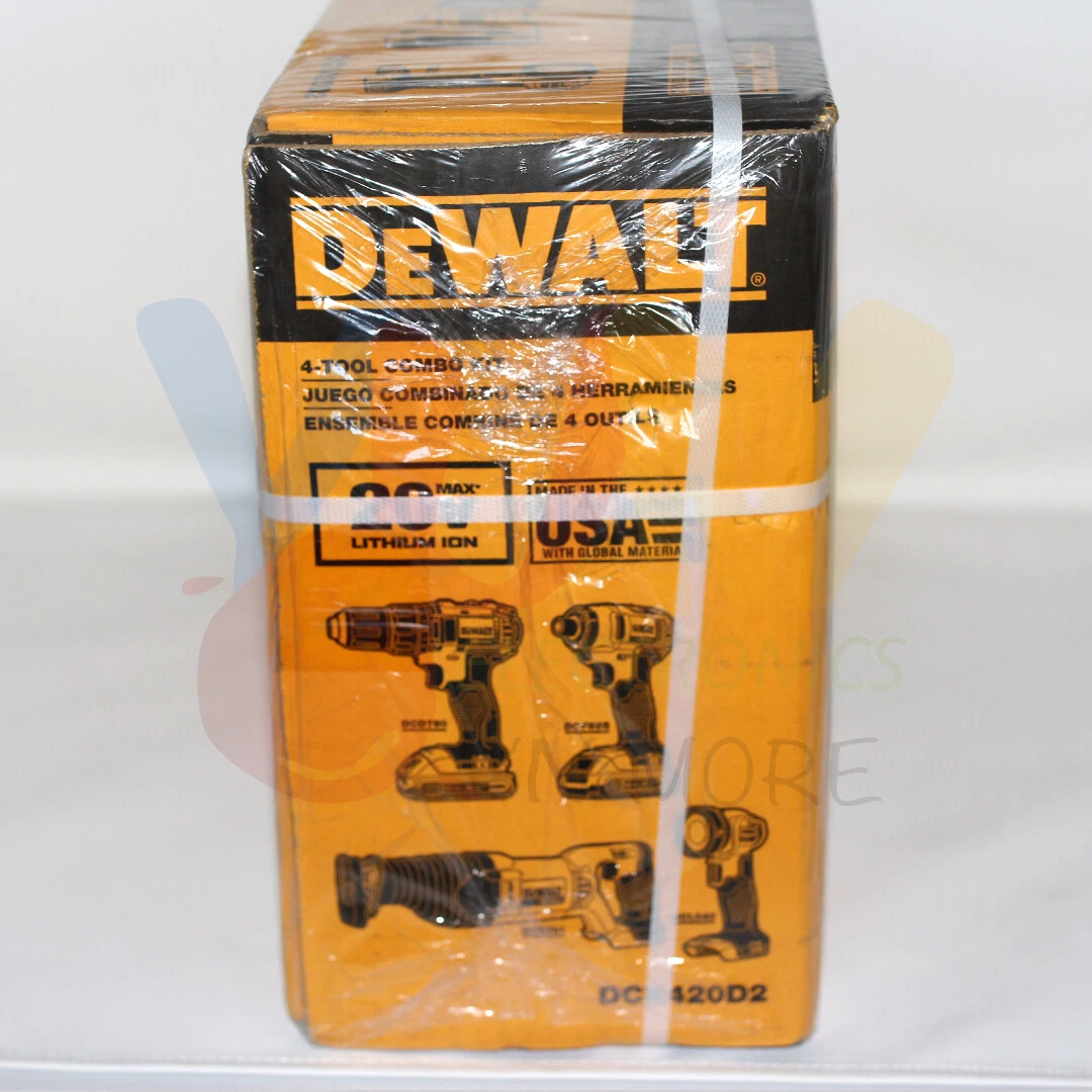 DEWALT DCK420D2 20V Cordless Lithium Ion 4 Tool Combo Kit