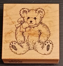 PSX Teddy Bear E-610 Rubber Stamp Vintage 1990