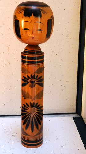 Poupée Japonaise Kokeshi Toggata Artisanale Vintage Signée - Années 60