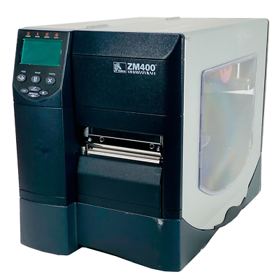 Zebra ZM400 Thermal Transfer Label Barcode Printer LAN USB Serial