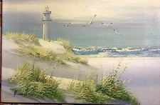Lighthouse in the Sea By Unknown Artist