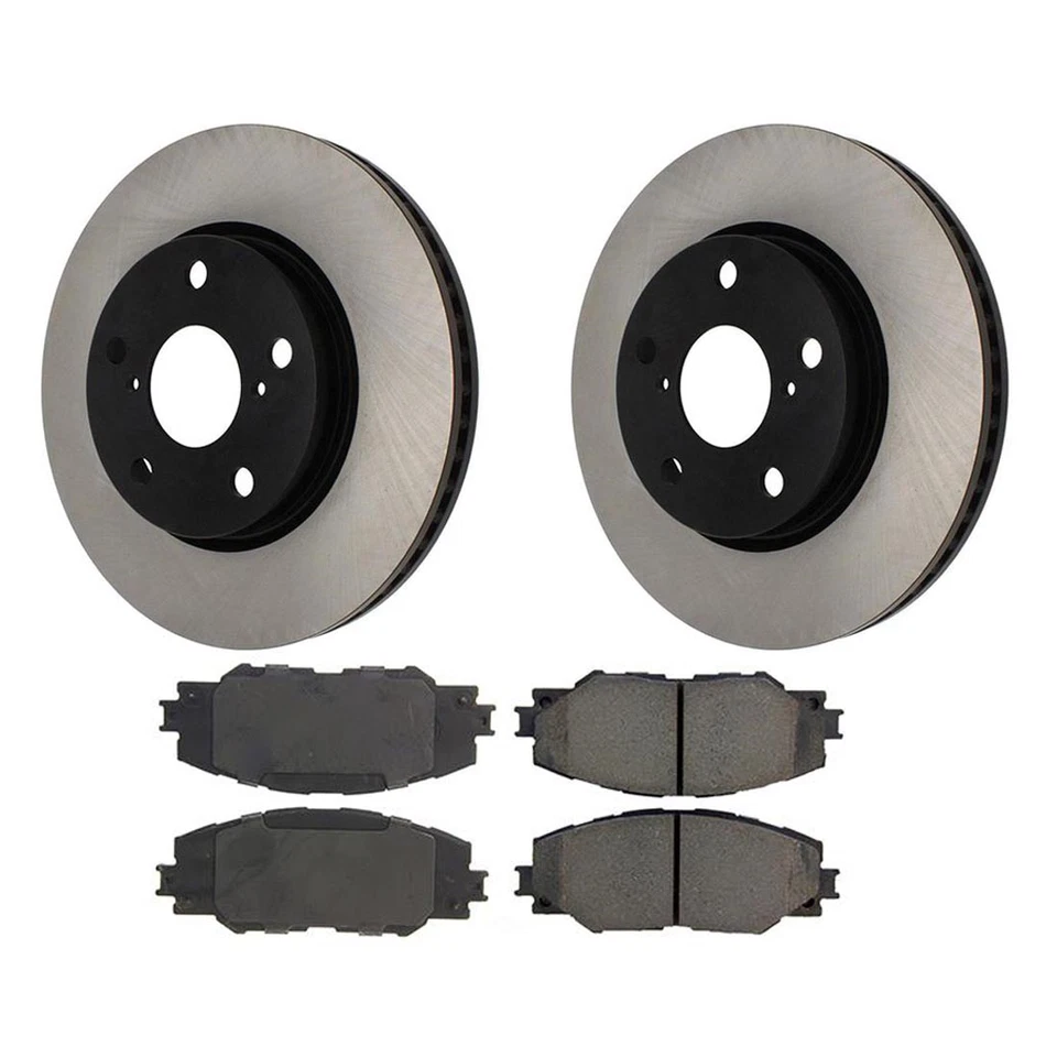 Conjunto de pastilhas de freio dianteiro rotor de freio para 2013 2014 2015 2016 2017 2018 Toyota RAV4 X - Imagem 2 de 4