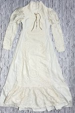 Vintage Gunne Sax Lace Bridal Formal Cottagecore Corset Dress Prairie Boho 11