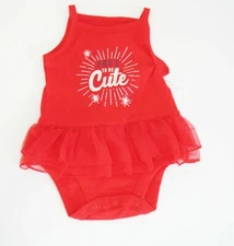 Carter's Baby Girls Free To Be Cute Tutu Bodysuit Red Sz NB - NWT