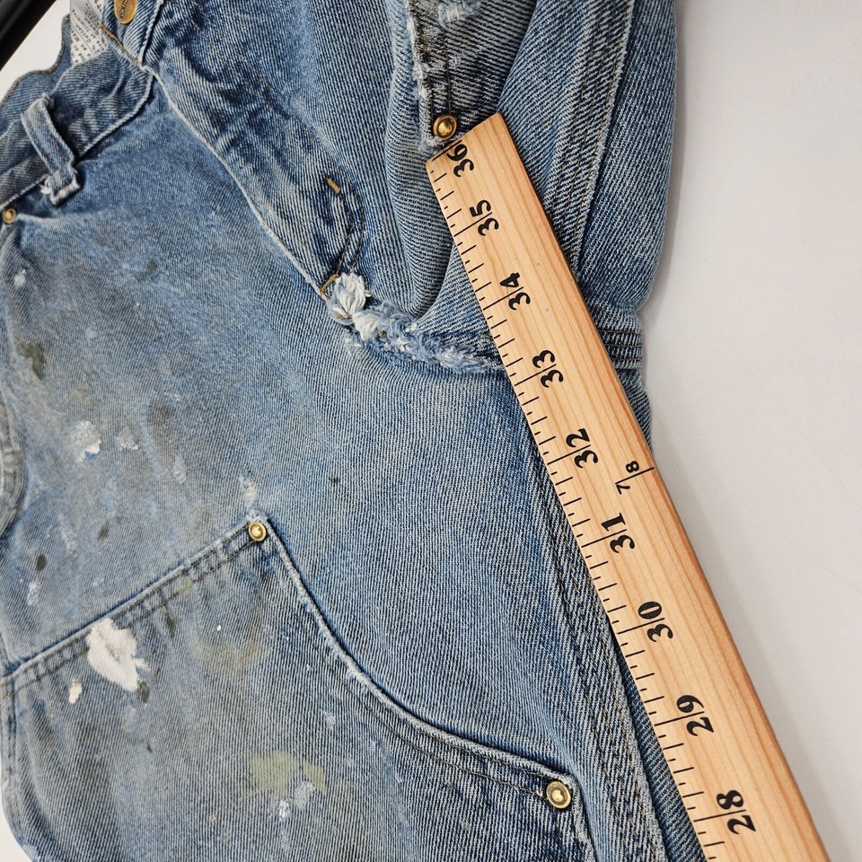 Carhartt Double Knee Work Jeans Mens 32 x 34 Relaxed Fit Grunge Holes