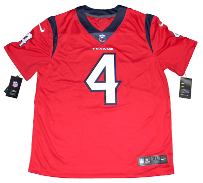DESHAUN WATSON AUTOGRAPHED HOUSTON TEXANS #4 RED NIKE LIMITED JERSEY BECKETT
