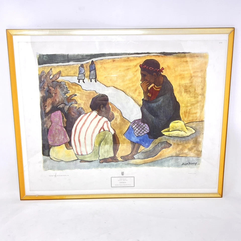 Diego Rivera Oaxaca Museo Brooklyn Impresión de Arte Enmarcado Obra de Arte Impresa en EE. UU. Foto 2 de 4