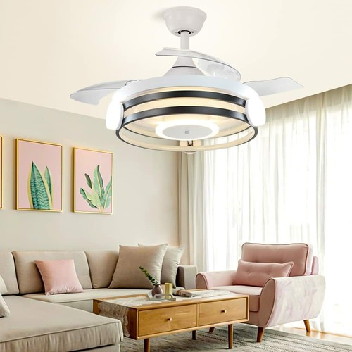 30W Modern Ceiling Fan with Light Remote Control LED Timing 3 Speed for Kitchen - Picture 10 of 12