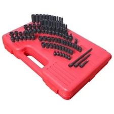 Sunex Tools 1874 74 Piece 1/4" Drive Master SAE and Metric Impact Socket Set 