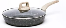 CAROTE Nonstick Deep Frying Pan with Lid 12 Inch Skillet Saute Pan Induction ...