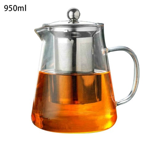 Tetera de vidrio con infusor extraíble estufa segura caldera de té resistente al calor - Imagen 14 de 14