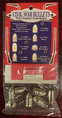 Civil War Bullets & Book Pack