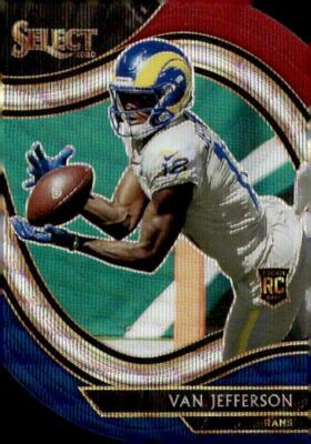 2020 Panini Select #371 Van Jefferson Tri-Color Prizm Die Cut Rookie RC