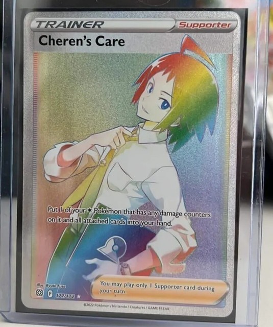 Pokémon TCG Cherens Care Sword & Shield: Brilliant Stars 177/172 Holo ...