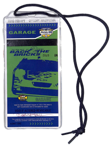 2006 Allstate 400 Garage & Pit Passes / Ticket Stub w/ Lanyard Ron Burton Estate - Picture 3 of 3