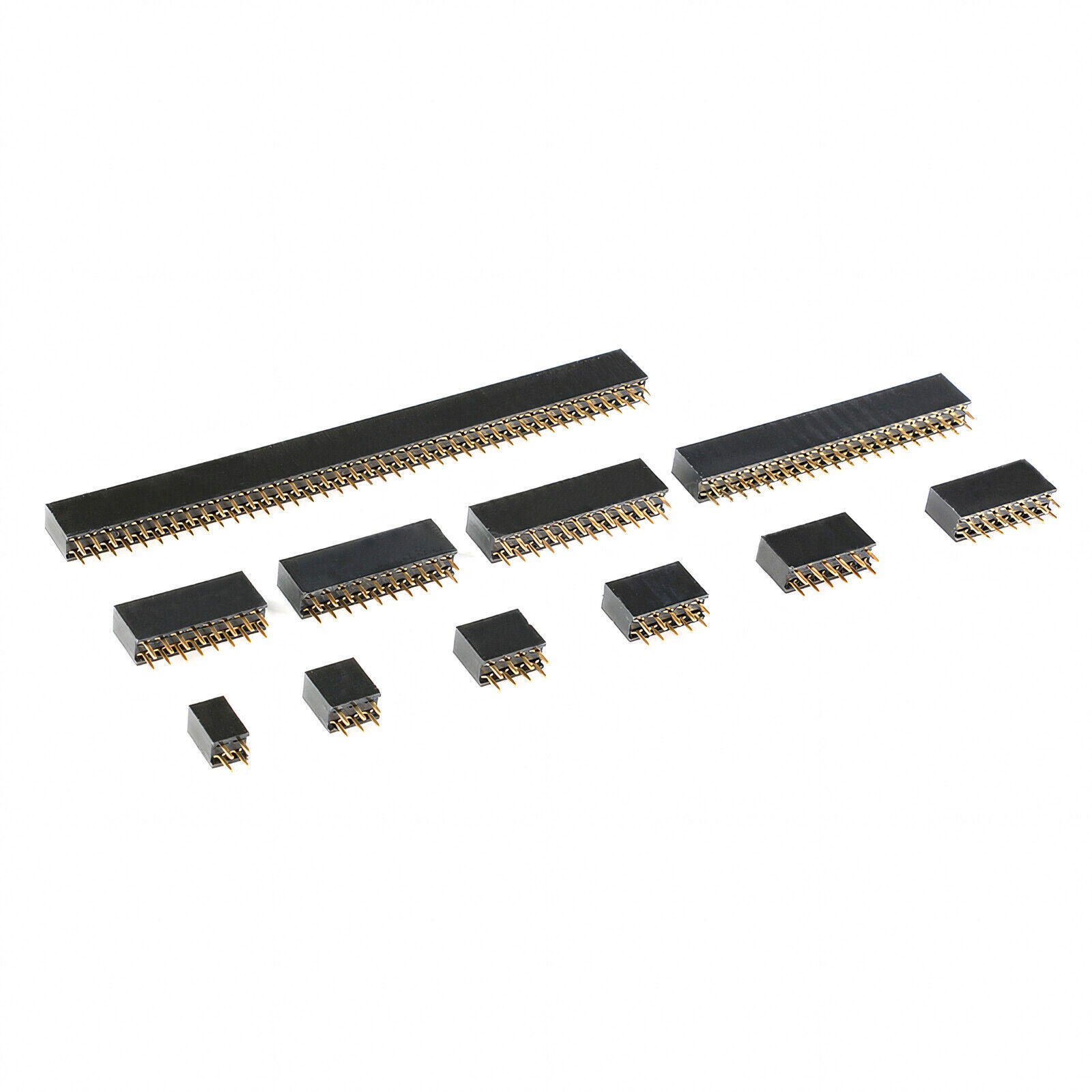 Connettore Presa Femmina Verticale Testata PCB 2 54mm 0 1" Pin Singola Doppia Fila