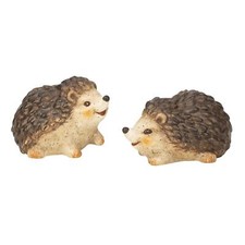 6 Stück Igel Figuren H 6-7 cm Keramik Dekofigur Haus Garten Deko Tierfiguren