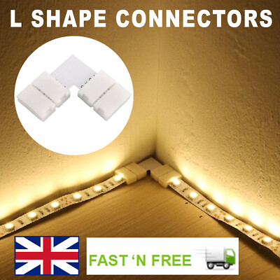 L FORM ECKENADAPTER FÜR RGB 3528 5050 SMD LED LICHTSTREIFEN 90? GELENKSCHREINER