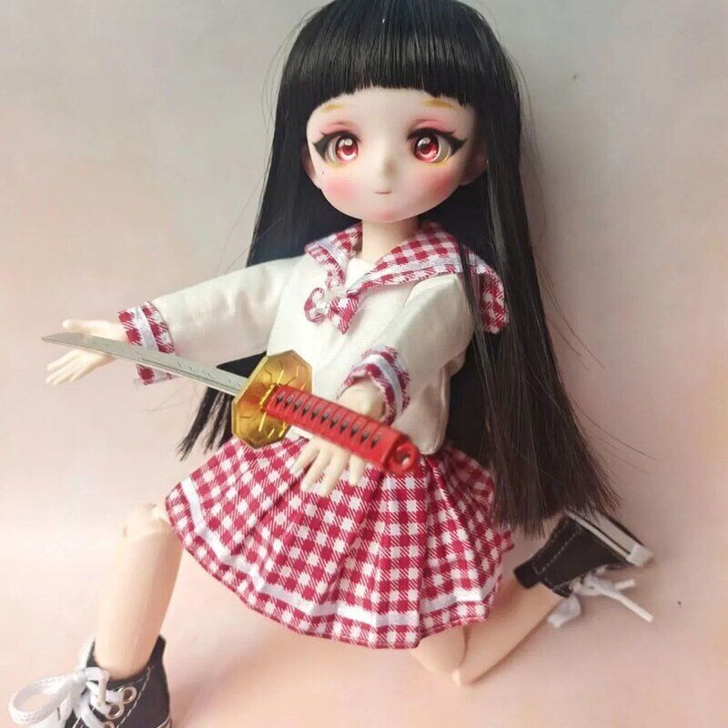 28cm Baby Girl 1/6 Bjd Witch Dolls Full Set Vanilla Anime Doll Dress Up  Children Toys for Girls