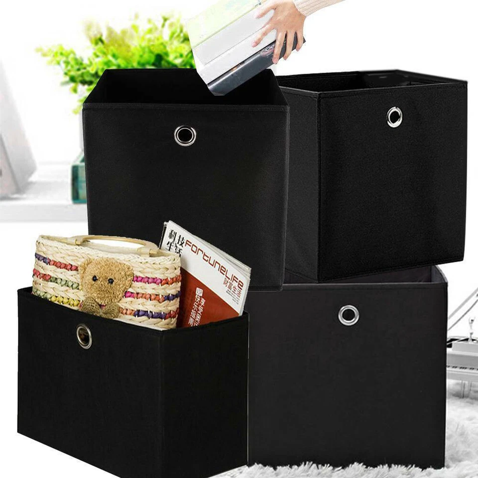 4-16er Set Faltbox 32x32X32cm Aufbewahrungsbox Faltkiste Box Regalbox  - Bild 2 von 4