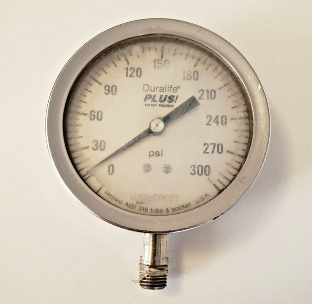 Ashcroft Duralife 0300 PSI Pressure Gauge 238A46001 eBay