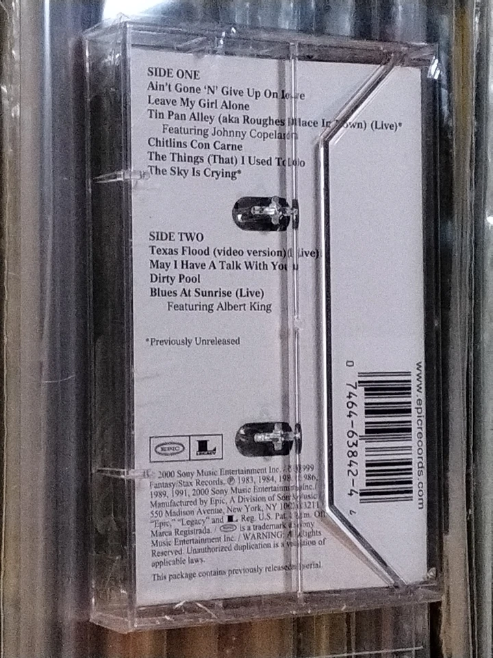 STEVIE RAY VAUGHAN & DOUBLE TROUBLE BLUES AT SUNRISE CASSETTE HYPESTICKER SEALED - Image 2 of 4