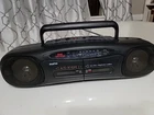Sanyo Dual Cassette Player Recorder AM/FM Radio Boombox MW732 Tested Working!