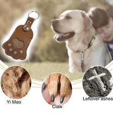Pet Hair Memorial Keychain Pet Hair Storage Pouch Keepsake Keychain innate