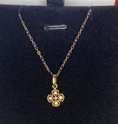 gigi Clozeau - Lucky Clover Classic Gigi Jungle diamond necklace Rosegold, 45 cm