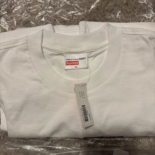 Tee / T shirt Supreme x CDG Split Logo Box Logo Blanc XL Neuf, Rare !