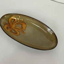 Pier 1 Kioko Hand-painted Stoneware Serving Tray 6x12" Relish Crackers Cheese 