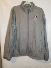 Cutter & Buck Pro Football Hall Of Fame Windbreaker Jacket Men's Large Gray NFL
