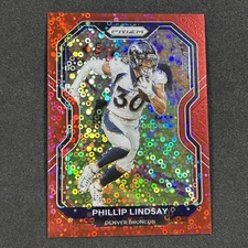2020 Panini Prizm No Huddle Red Prizm /50 Phillip Lindsay #114