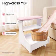 Mobile Foot Bath Stool Feet Rest Pedicure Manicure Trolley Furniture For Beauty