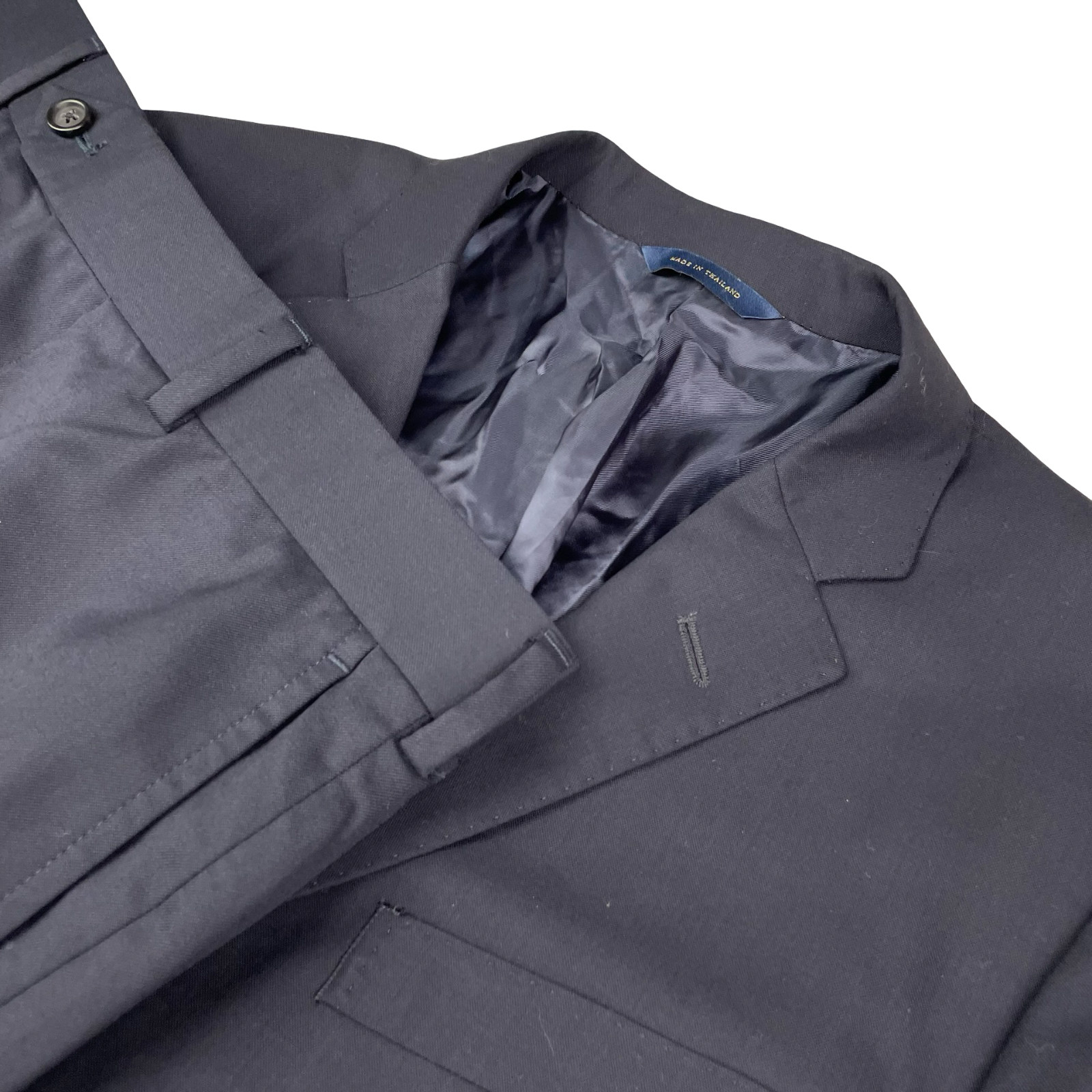 Brooks Brothers Men's Milano BrooksCool 100% Wool Suit Navy 