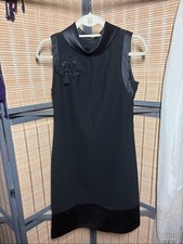 Simply Vera Black Sleeveless Dress with Satin Accents