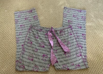 La Senza Girl Grey and Purple Monkey Pajama Pants Size XXL