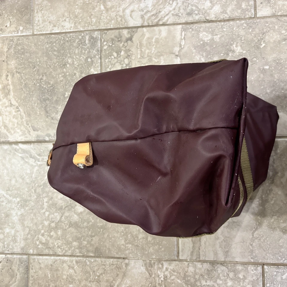 Bolso de Viaje Jon Hart The Weekender Borgoña Lona Recubierta Bolso de Lona Equipaje Foto 3 de 4