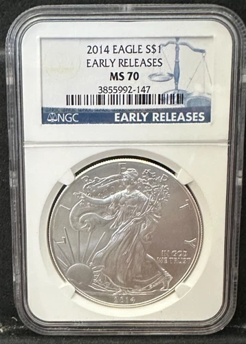 2014 AMERICAN SILVER EAGLE NGC MS 70 Early Releases