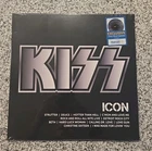 KISS ICON Silver Black Splatter Vinyl LP Exclusive New Sealed