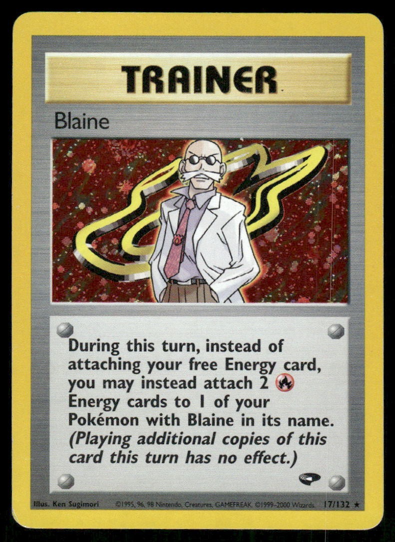 Pokemon Tcg WOTC Blaine #17 Pokemon Gym Challenge LP